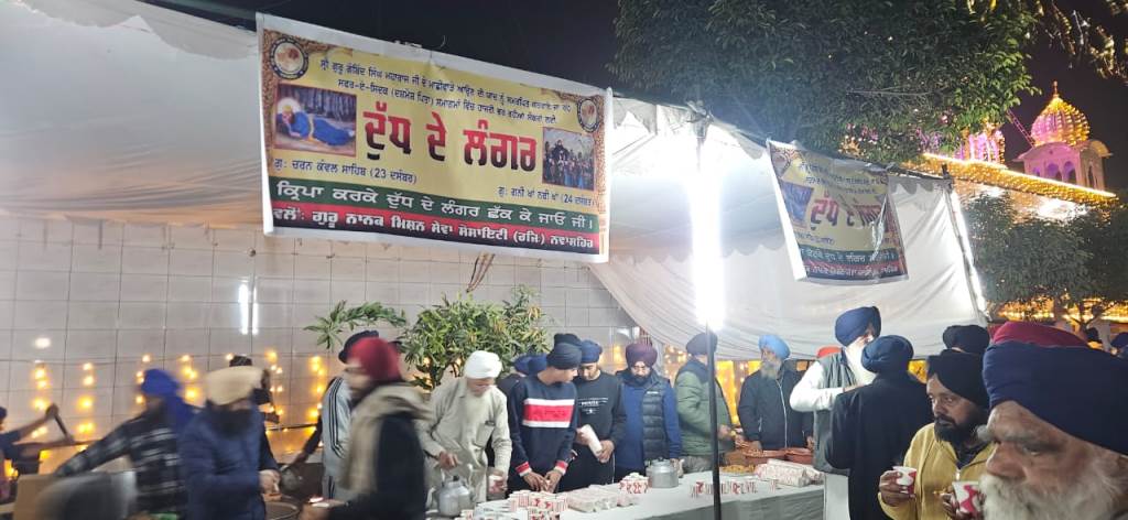 The sixday milk langar organized by Guru Nanak Mission Sewa Society during SafareShahadat has been completed